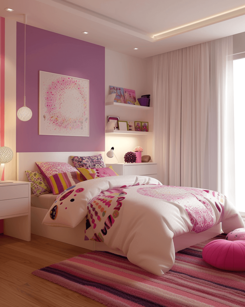 ديكور بسيط و جميل لغرفة نوم بنات