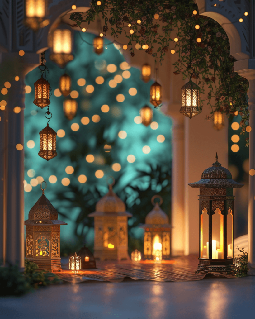 ديكور رمضان أضواء بالفوانيس