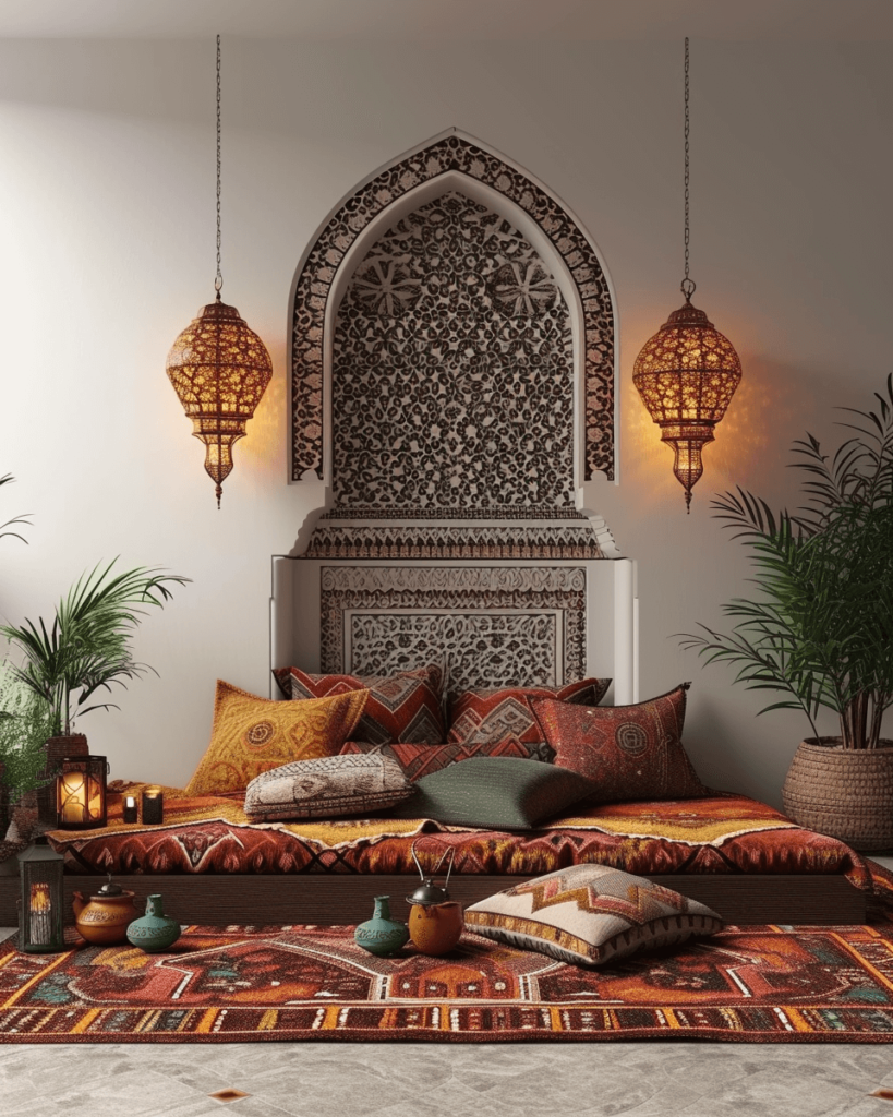 ديكور رمضان تقليدي لغرفة المعيشة