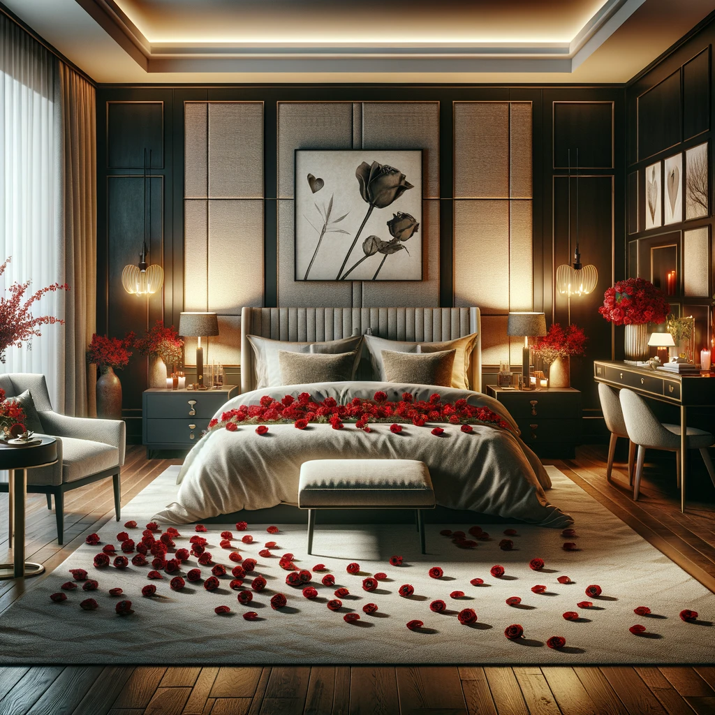 ديكور غرف نوم رومانسية للعرسان