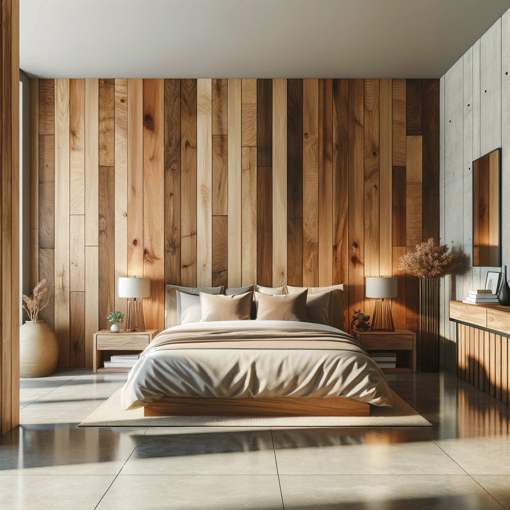 ديكور غرف نوم بالخشب