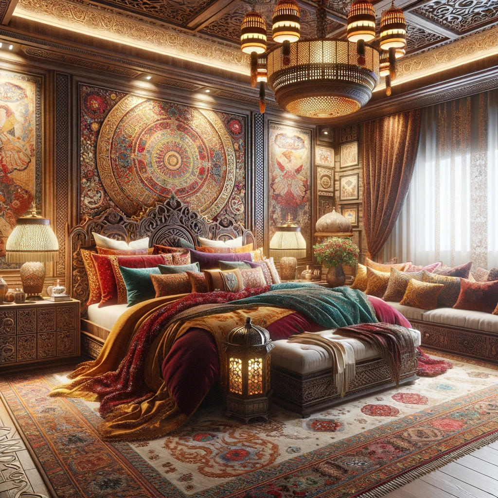 ديكور غرف نوم تركية للعرسان