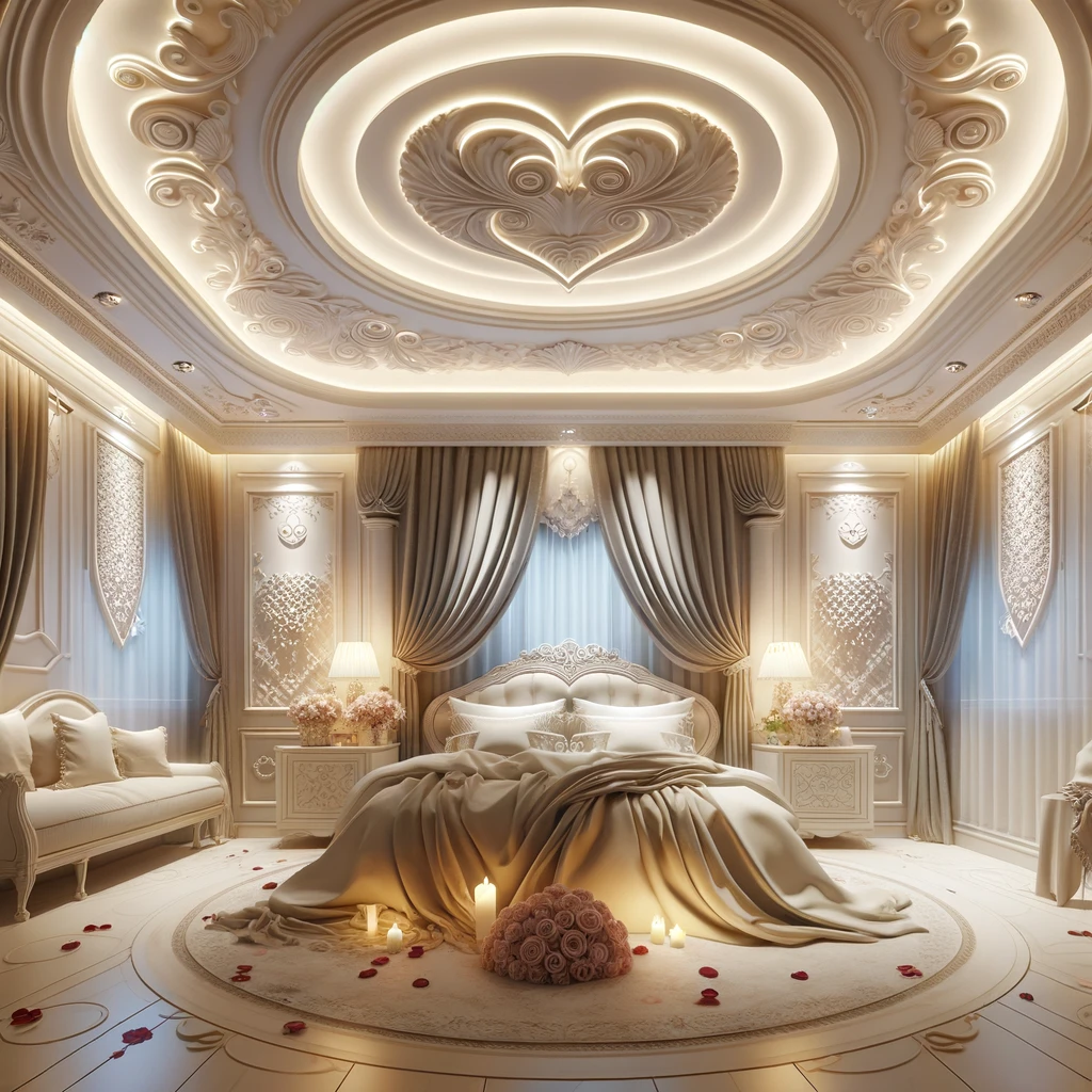 ديكور جبس غرفة نوم رومانسية
