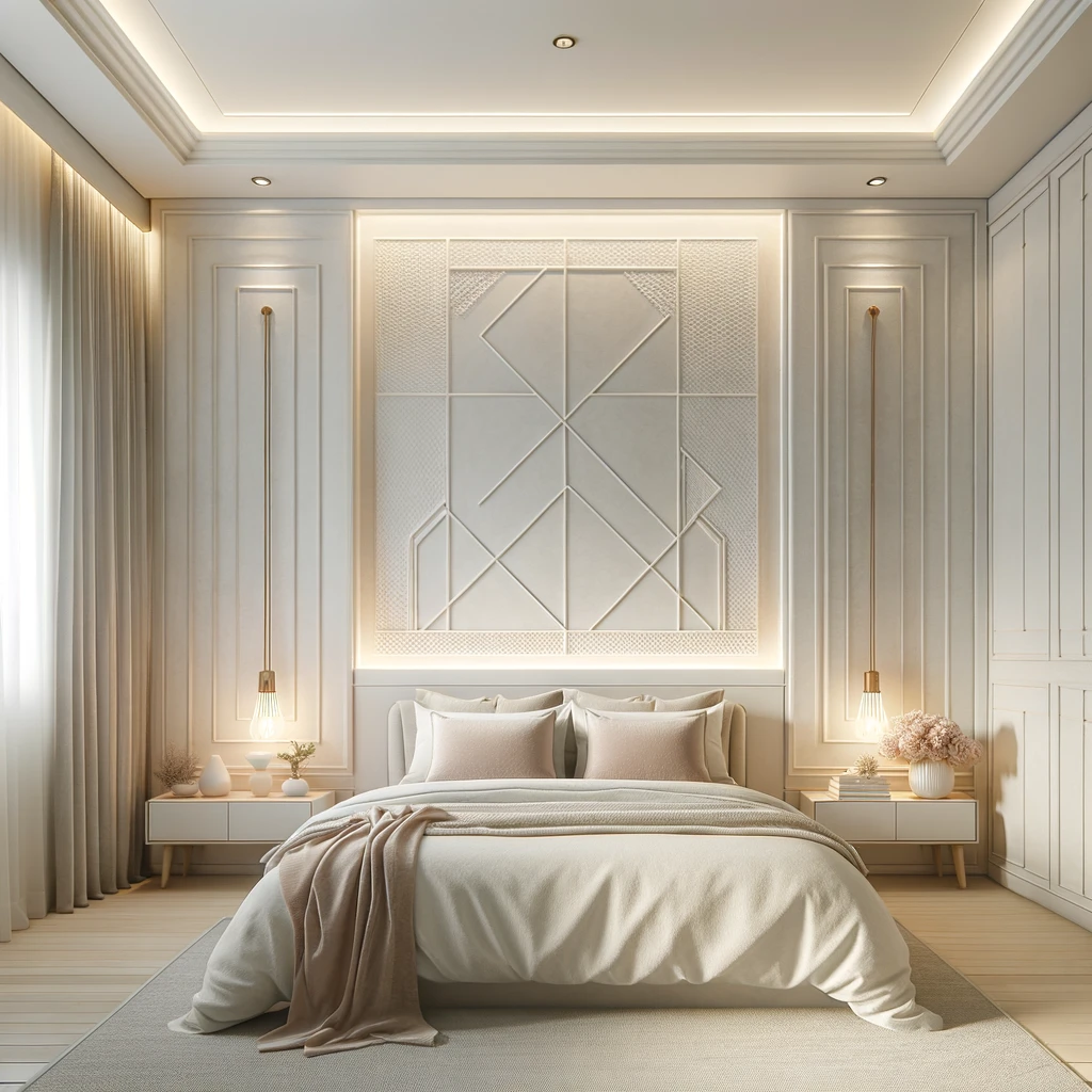 ديكور جبس بسيطة وجميلة لغرفة نوم