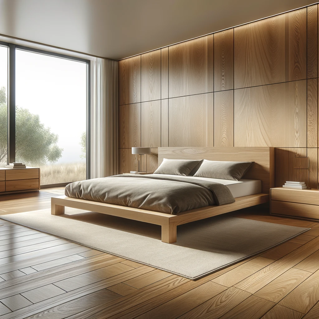 ديكور حديث لغرف النوم بالخشب