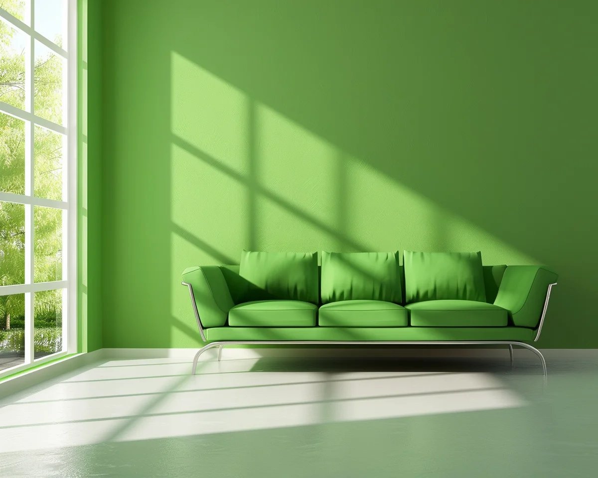 دهان حائط باللون الأخضر الفاتح