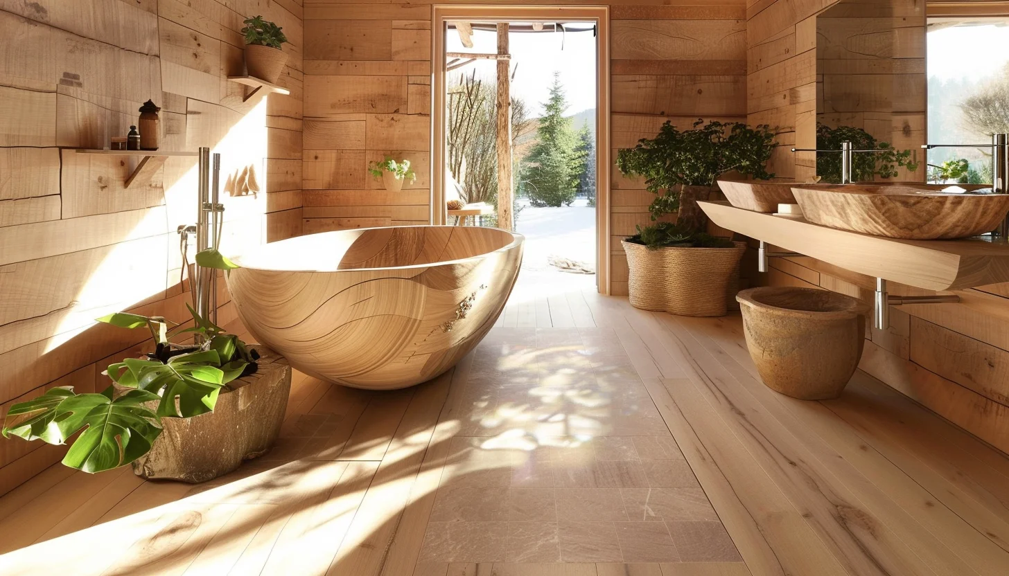 ديكورات خشب للحمام