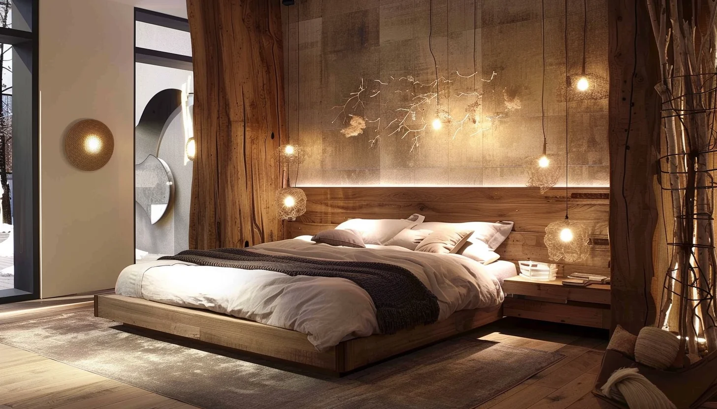ديكورات خشب لغرف النوم