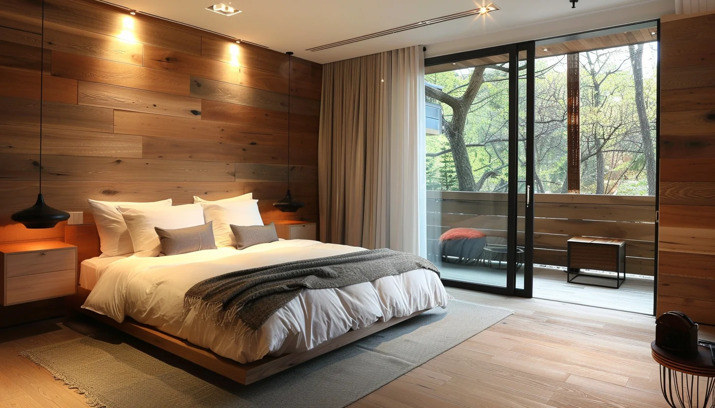 ديكورات خشب لغرف النوم