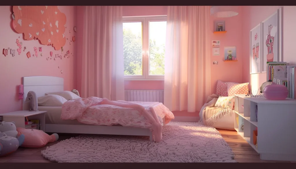 دهان غرف اطفال باللون الوردي الفاتح
