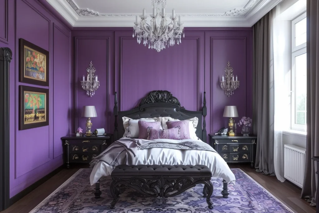 غرفة نوم بالون البنفسجي الملكي