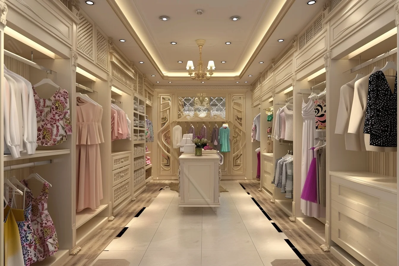 ديكور محل ملابس نسائية