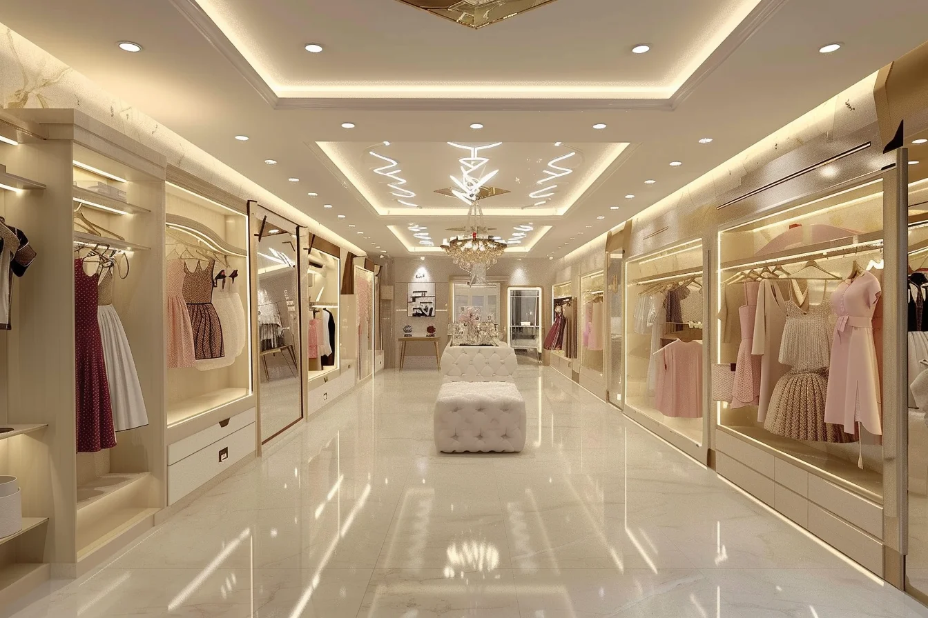 ديكور محل ملابس نسائية