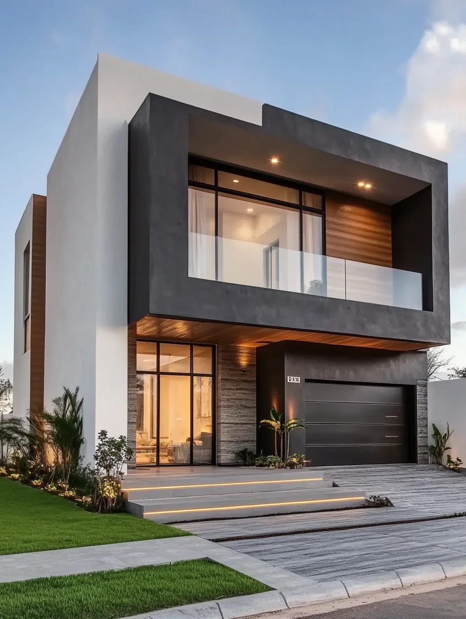 واجهة منزل حديث بطابقين